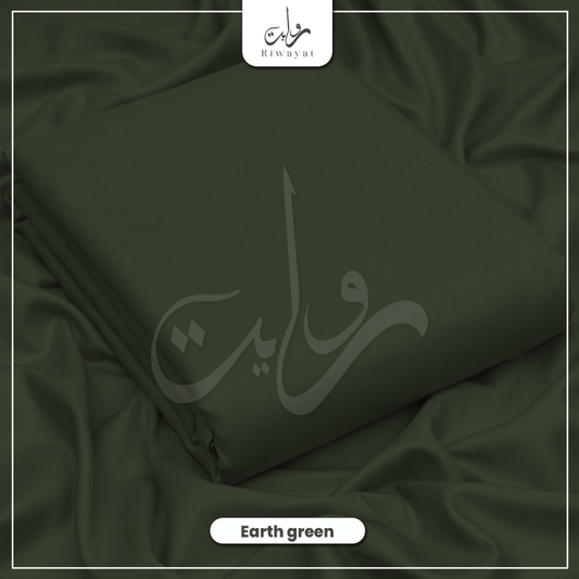 Italian Wash & Wear Boski - Earth Green 032 - Riwayat Fabrics