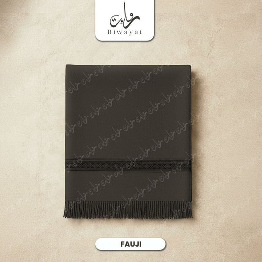Winter Wool Shawl - Fauji - Riwayat Fabrics