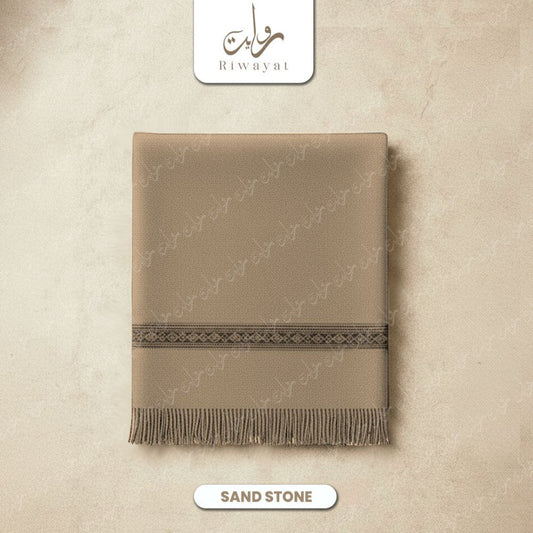 Winter Wool Shawl - Sand Stone - Riwayat Fabrics