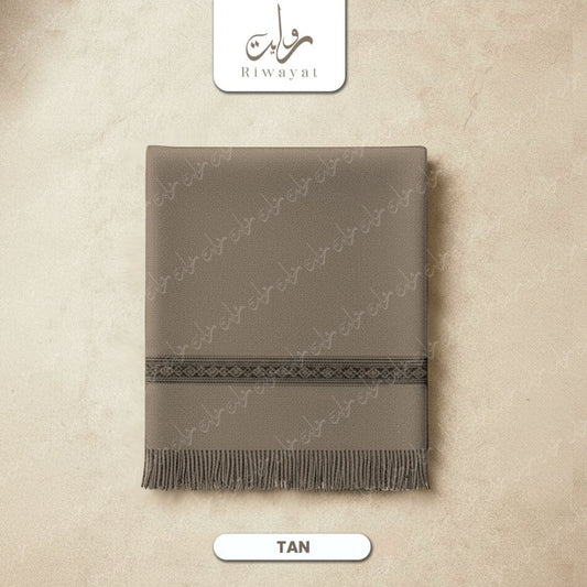Winter Wool Shawl - Tan - Riwayat Fabrics