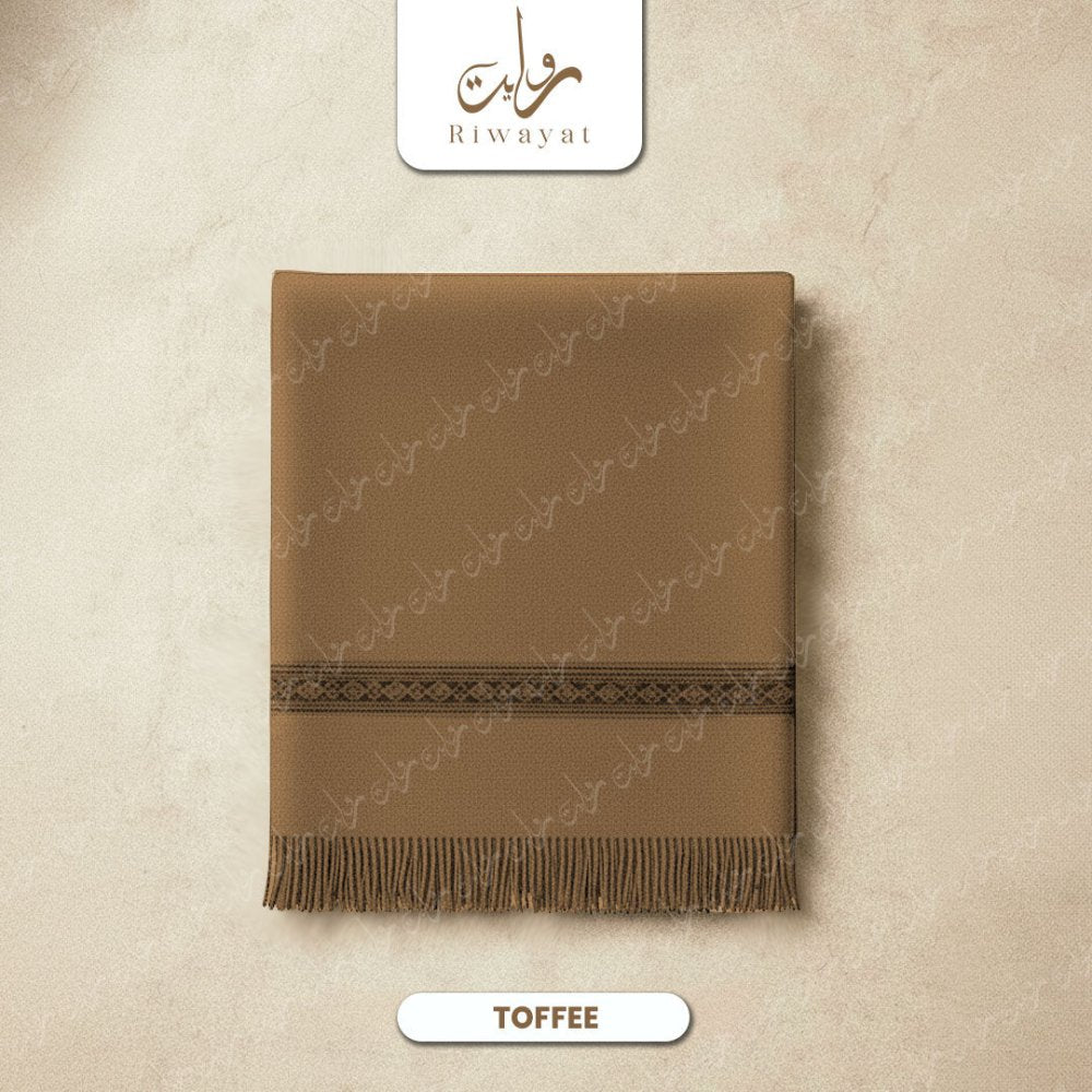 Winter Wool Shawl - Toffee - Riwayat Fabrics
